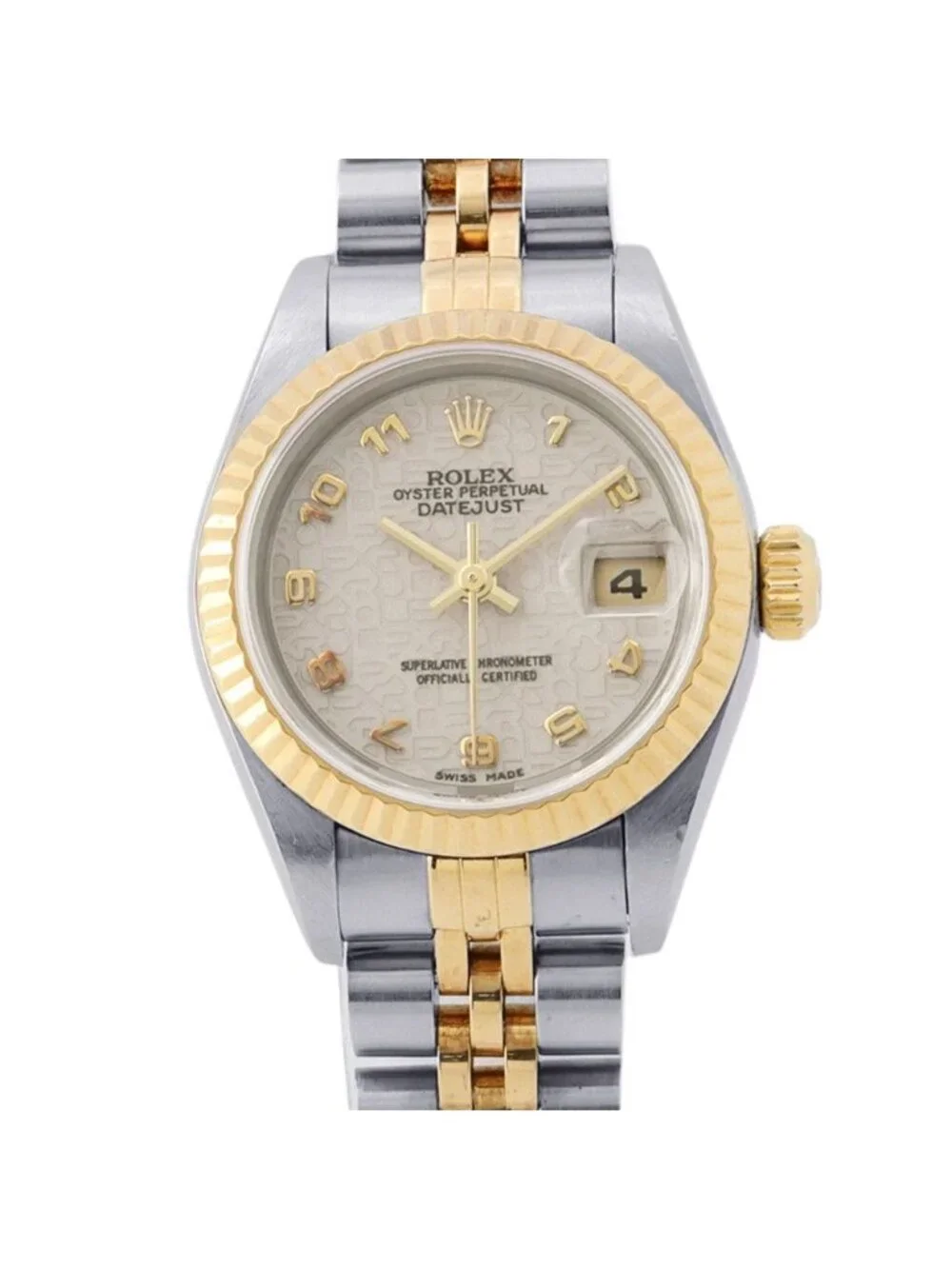 Rolex Datejust Number Watch 18K Yellow Gold Ivory Computer Dial